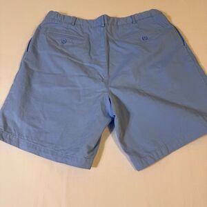 Men’s Lands End Sze 38 Light Blue Traditional Pleated Cotton Dress Shorts Preppy